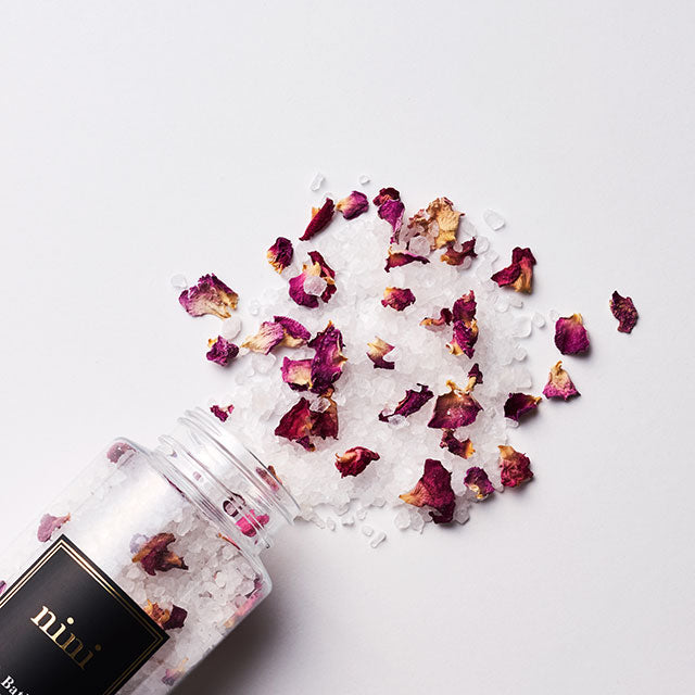 バネオイル(ピュア)+ ハーブバスソルト(ローズ)